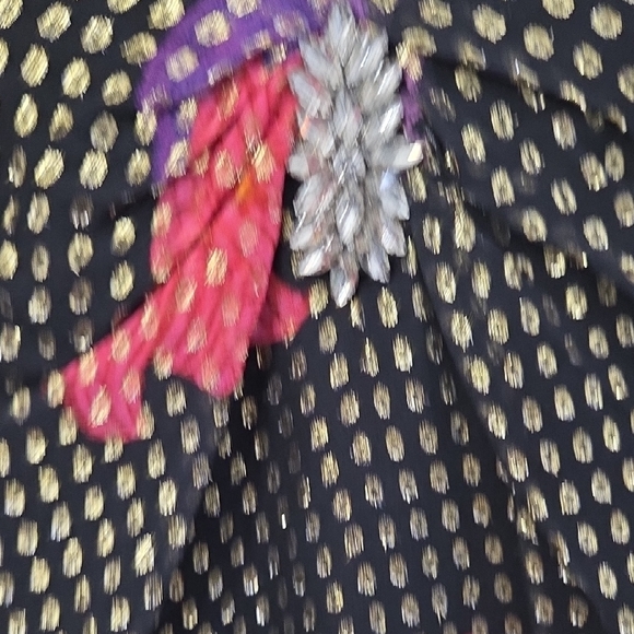 Dodo Bar Or Black Floral Sequin Blouse - Picture 4 of 9